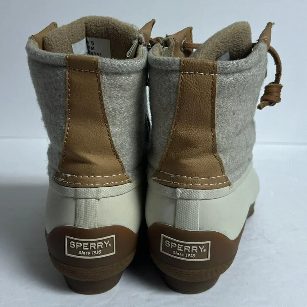 Sperry Women’s Syren Gulf Wool Ivory Winter Boots, Size 6.5M